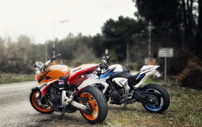 motorcycles, road
