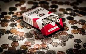 cigarettes, dollars, money, marlboro