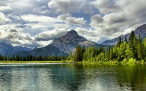 mountain, nature, lake
