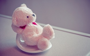 toy, sit, pink, heart, love