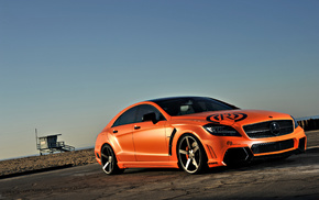 amg, cars, orange