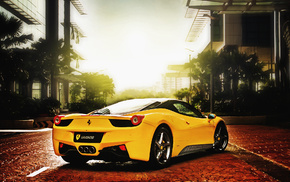 Ferrari, cars, Italy, Sun