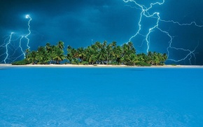 island, water, lightning, stunner