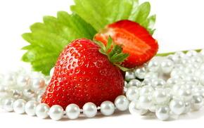 necklace, strawberry, delicious