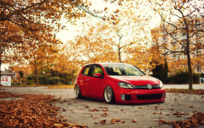 cars, tuning, Volkswagen, red