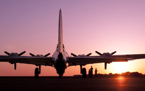 aircraft, sunset, airplane