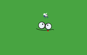 minimalism, green, frog