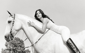 girls, girl, horse