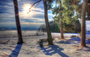 nature, winter, landscape, Germany