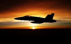 sunset, aircraft