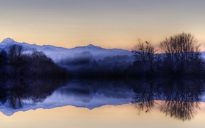 lake, mountain, landscape, nature