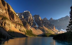 mountain, lake, nature