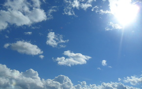sky, clouds, summer