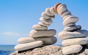 stones, sky, nature