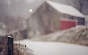 background, snow, fence, macro