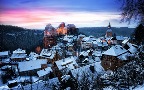Germany, winter, castle