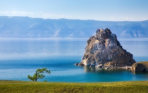 lake, nature