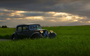 night, field, stunner, car