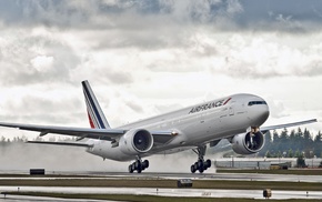 clouds, airplane, aircraft