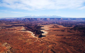 mountain, nature, canyon, USA, sky