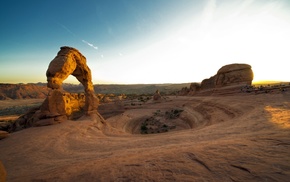 sunset, rock, USA, canyon, nature