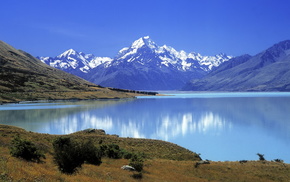 mountain, nature, lake