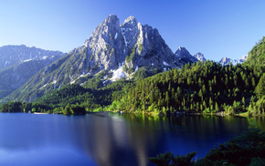 nature, mountain, landscape, lake
