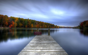 water, lake, autumn