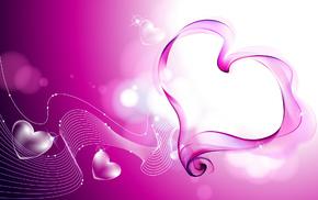 heart, 3D, pink, highlights