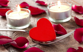 heart, candles