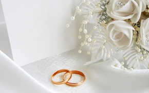 holiday, rings, white, flowers