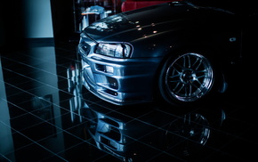 Nissan, reflection, cars, tuning