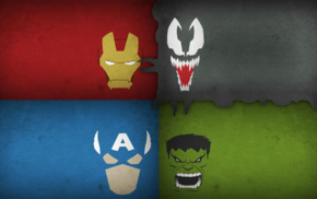 Venom, Captain America, comics, Hulk, Iron Man
