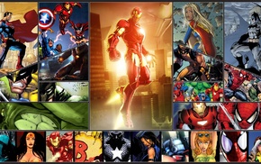 Hulk, Spider, Man, Wolverine, Superman, Wonder Woman