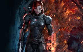 bionics, Jane Shepard, girl, Mass Effect