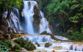 nature, waterfall