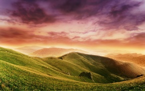 landscape, nature, sunset
