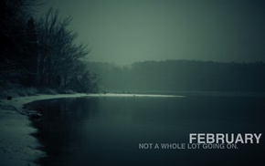 cold, February, nature, snow, month, lake