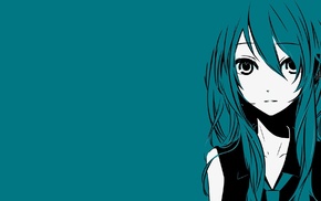 Hatsune Miku, simple background, Vocaloid, minimalism
