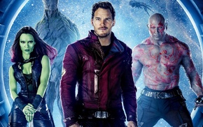 Star Lord, Rocket Raccoon, Gamora, Drax the Destroyer, movies, Guardians of the Galaxy