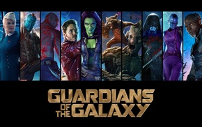 Gamora, Rocket Raccoon, movies, Drax the Destroyer, Groot, Guardians of the Galaxy