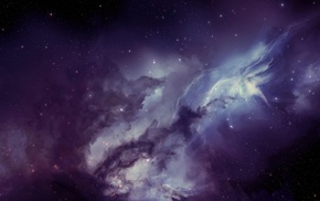 nebula, space art, space, purple