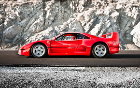 road, rocks, cars