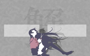 Monogatari Series, Senjougahara Hitagi, anime, anime girls, school uniform