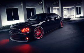 Dodge, black, light, wheels, cars