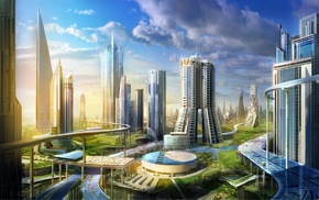 futuristic, landscape