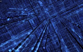 blue, technology, Digital Blasphemy, grid