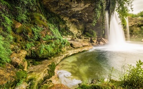 waterfall, nature