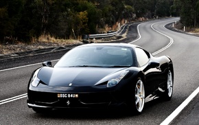 cars, supercar, Italy, Ferrari, black