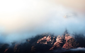 mountain, clouds, landscape